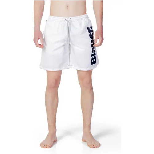 Bedruckte Weiße Badebekleidung für Männer , Herren, Größe: 2XL - Blauer - Modalova