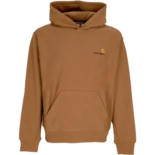 Amerikanisches Script Kapuzenpullover Braun , Herren, Größe: M - Carhartt WIP - Modalova