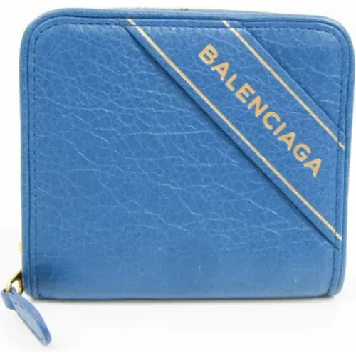 Pre-owned wallet in gold leather , female, Sizes: ONE SIZE - Balenciaga Vintage - Modalova