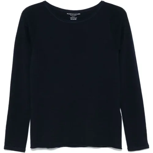 Navy Cashmere Boat Neck Sweater , Damen, Größe: M - majestic filatures - Modalova