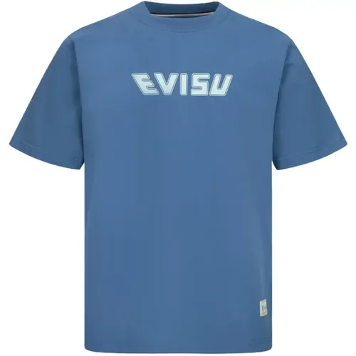T-Shirts , Herren, Größe: L - Evisu - Modalova