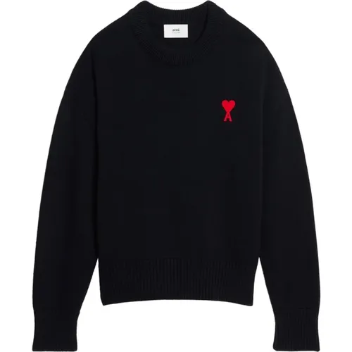 Ami de Coeur crewneck sweater , male, Sizes: L, M, S, XL, 2XL - Ami Paris - Modalova