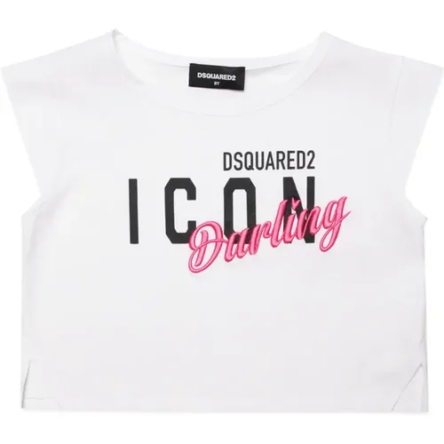 Boxy Icon Darling Ärmelloses T-Shirt - Dsquared2 - Modalova