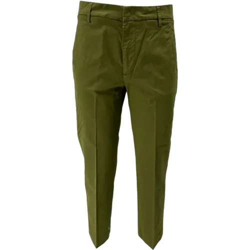 Military Chino Trousers Ankle Length , female, Sizes: W26 - Dondup - Modalova