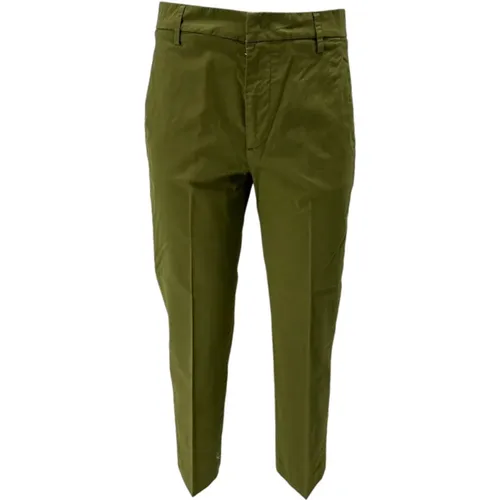 Military Chino Trousers Ankle Length , female, Sizes: W26, W25, W28 - Dondup - Modalova