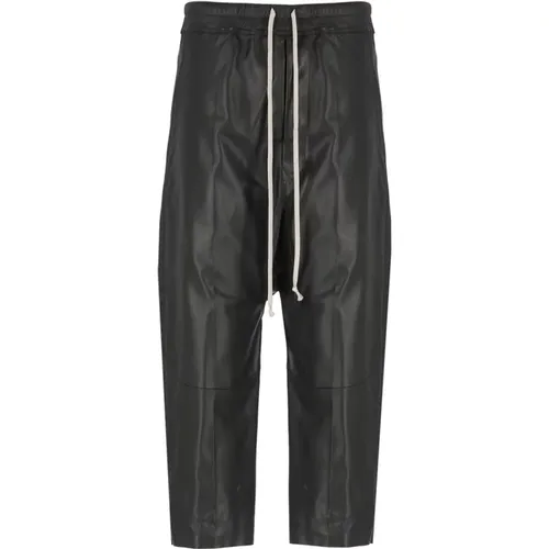 Leather Pants with Elastic Waist , male, Sizes: M - Rick Owens - Modalova
