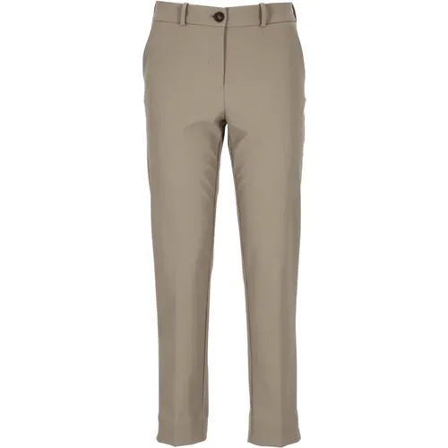 Grey Trousers with Belt Loops and Side Vents , female, Sizes: M - RRD - Modalova