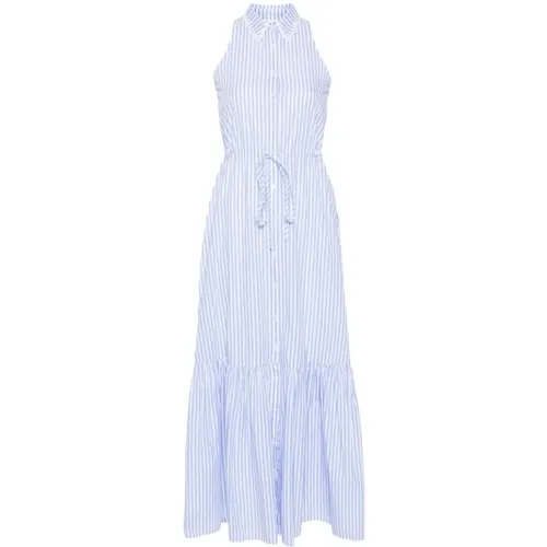 Blue Striped Sleeveless Dress , female, Sizes: M, L - MC2 Saint Barth - Modalova