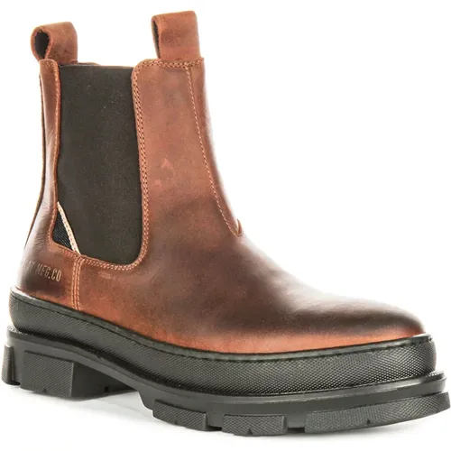 Tan Chelsea Boots Vega Lea Men , male, Sizes: 11 UK, 10 UK, 8 UK, 9 UK - Replay - Modalova