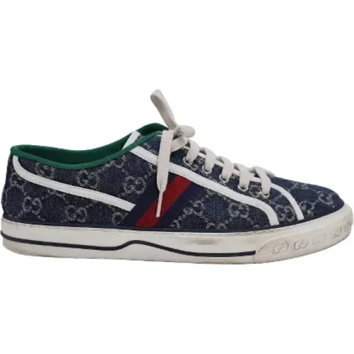 Pre-owned Cotton sneakers , male, Sizes: 9 UK - Gucci Vintage - Modalova