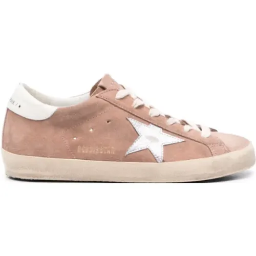 Blush Suede Star Sneakers Italien , Damen, Größe: 40 EU - Golden Goose - Modalova