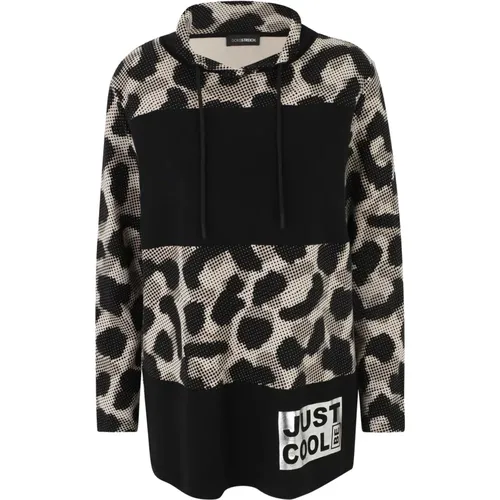 Leopard Print Sweatshirt Just Be Cool , Damen, Größe: L - Doris Streich - Modalova