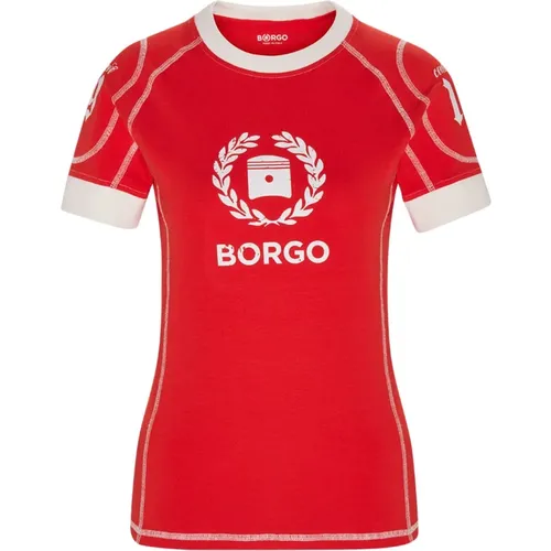 Andalusia Diablo Rosso T-Shirt , female, Sizes: L, XL, XS, M, S - Borgo - Modalova