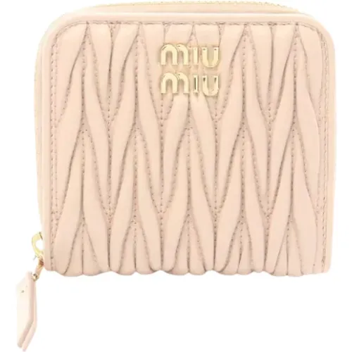 Pre-owned Leather wallets , female, Sizes: ONE SIZE - Miu Miu Pre-owned - Modalova