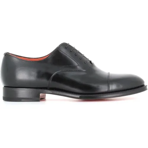 Classic Leather Oxford Shoes , male, Sizes: 12 UK, 8 1/2 UK - Santoni - Modalova