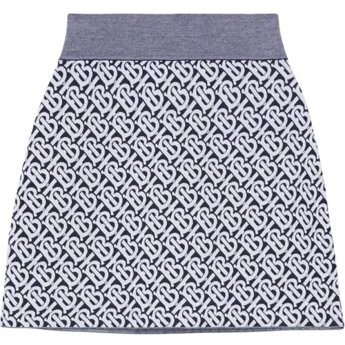 Jacquard-Woven Skirt , female, Sizes: S - Burberry - Modalova