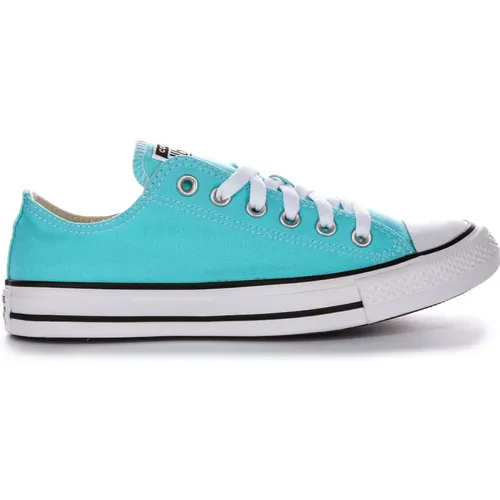 Turquoise Low Top Trainers , female, Sizes: 6 1/2 UK, 3 1/2 UK, 8 UK, 4 1/2 UK, 4 UK, 6 UK, 8 1/2 UK, 5 UK, 7 UK - Converse - Modalova
