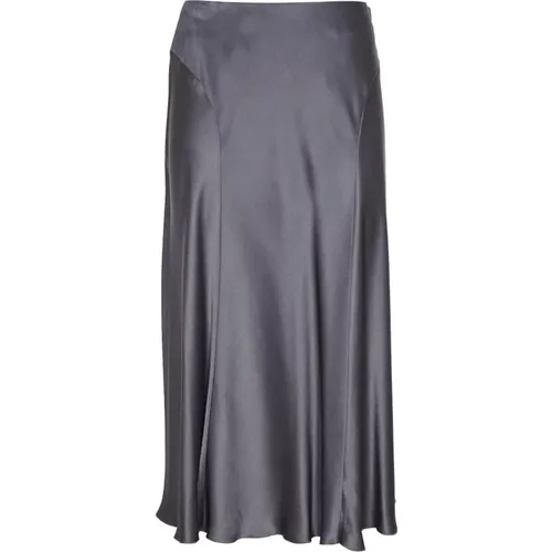 Grey Pleated Skirt , female, Sizes: M, XS, 2XS, S - alberta ferretti - Modalova