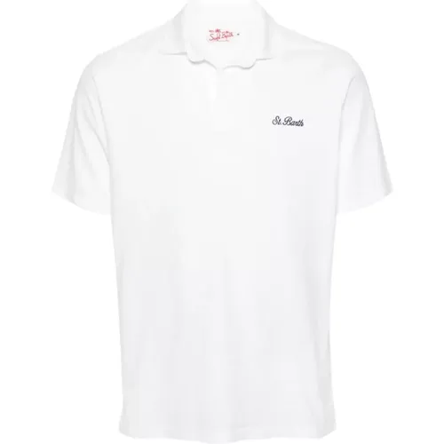 Cotton Polo Shirt Embroidered Logo , male, Sizes: M - MC2 Saint Barth - Modalova