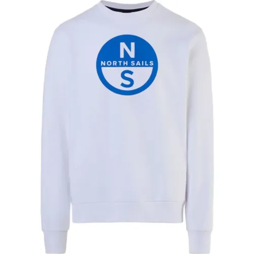 Rundhalsausschnitt Sweatshirt , Herren, Größe: L - North Sails - Modalova