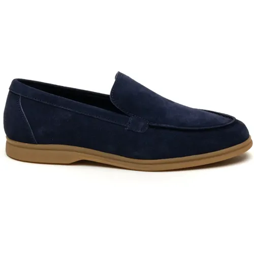 Blaue Flache Schuhe Yankee Stil , Herren, Größe: 40 EU - Berwick - Modalova