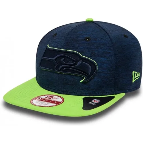 Sportliche Flat Brim Cap in Navy/Lime - new era - Modalova