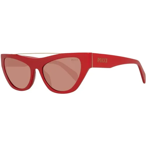 Rote Cat Eye Sonnenbrille mit UV-Schutz - EMILIO PUCCI - Modalova