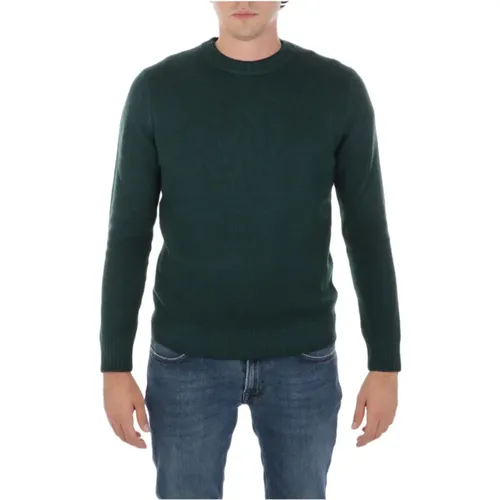 Wool Round-Neck Knitwear for Men , male, Sizes: L, 2XL, M, XL - Malo - Modalova