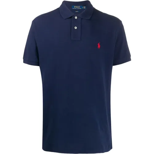 Navy Piqué Polo Shirt , male, Sizes: M, S, 2XL, L, XL - Polo Ralph Lauren - Modalova