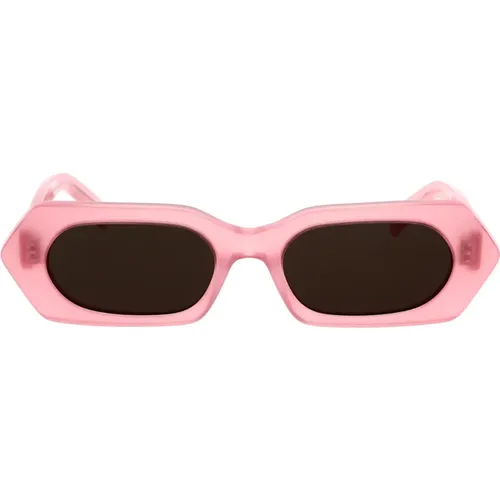 Geometric Sunglasses in Opal Acetate with Brown Lenses , female, Sizes: 51 MM - Celine - Modalova