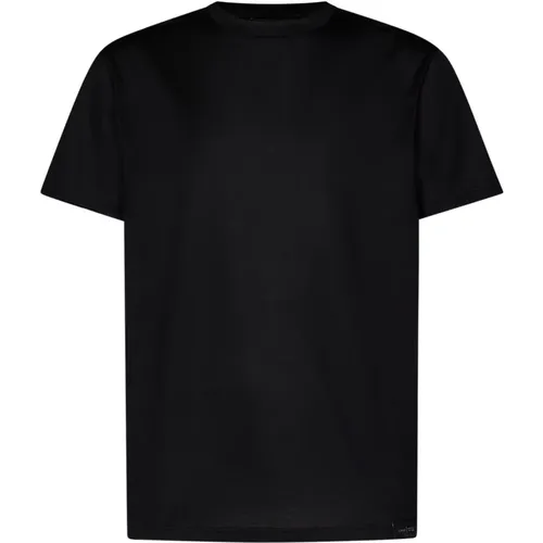 T-Shirts,Schwarzes Baumwoll-T-Shirt mit Logo - Low Brand - Modalova