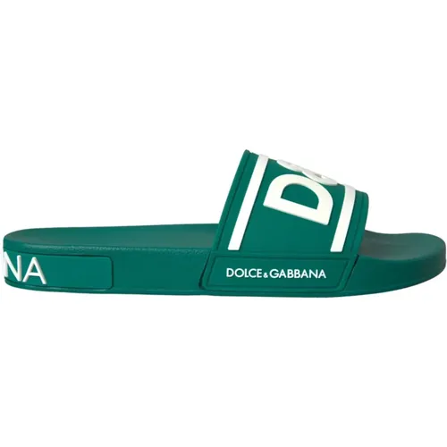 White Rubber Beach Sandals , male, Sizes: 13 UK - Dolce & Gabbana - Modalova