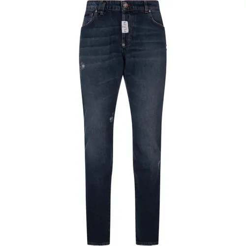 Super Straight Jeans Low Waist , male, Sizes: W34, W32, W33 - Philipp Plein - Modalova