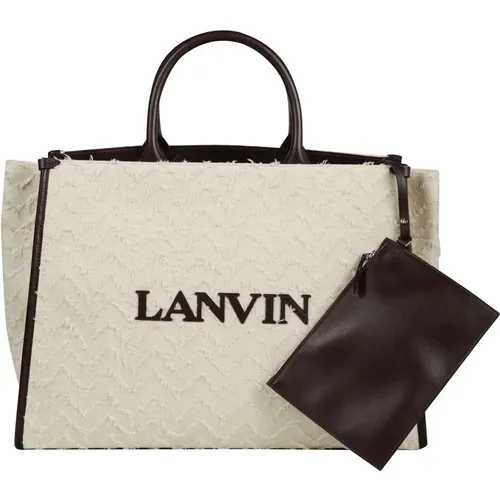 Stylish Tote Bag with Shoulder Strap , male, Sizes: ONE SIZE - Lanvin - Modalova