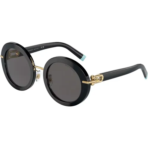 Schwarz/Dunkelgrau Sonnenbrille,Sonnenbrille,Sunglasses,Schwarze Nude/Braune Sonnenbrille TF 4201 - Tiffany - Modalova