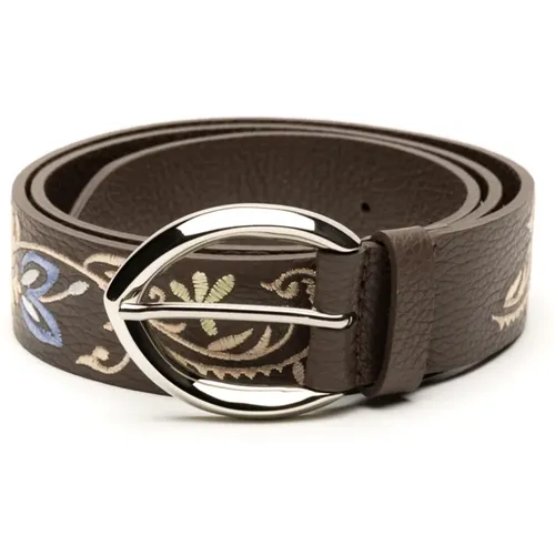 Tulip Sense Leather Belt , female, Sizes: 90 CM - Orciani - Modalova