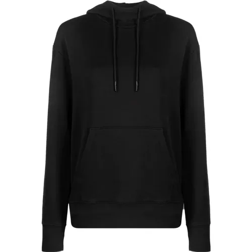 Schwarzer Casual Baumwoll Hoodie , Damen, Größe: M - Vince - Modalova