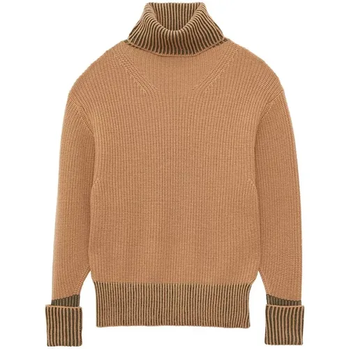 Beiger Wollpullover mit Stehkragen,Stylischer Wollpullover Sweater - Ines De La Fressange Paris - Modalova