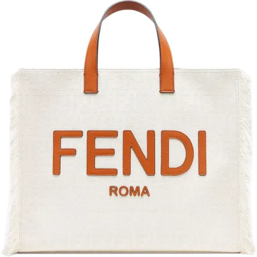 Shopper Bag with Fringes , female, Sizes: ONE SIZE - Fendi - Modalova