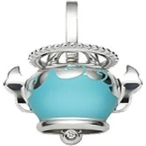 Glocken-Charm-Anhänger - Silber, Weißer Diamant, Blaue Emaille - Chantecler - Modalova