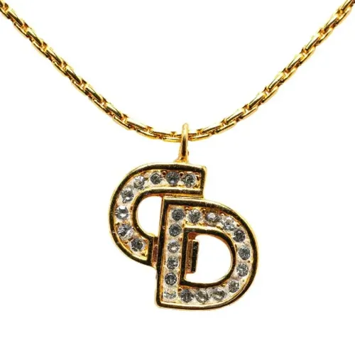 Pre-owned Metal necklaces , female, Sizes: ONE SIZE - Dior Vintage - Modalova