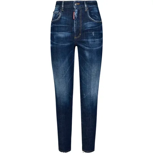 Blaue High Waist Twiggy Skinny Jeans - Dsquared2 - Modalova