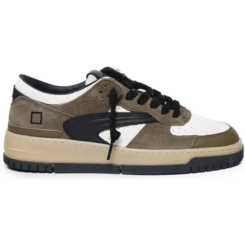 Leder-Sneaker mit Gummisohle, Army - D.A.T.E. - Modalova