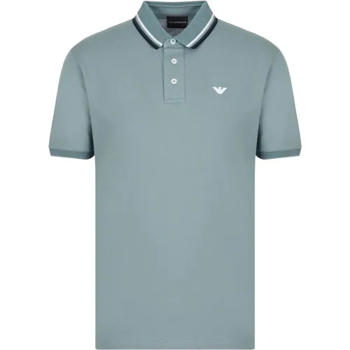 Grünes Gestreiftes Poloshirt - Emporio Armani - Modalova