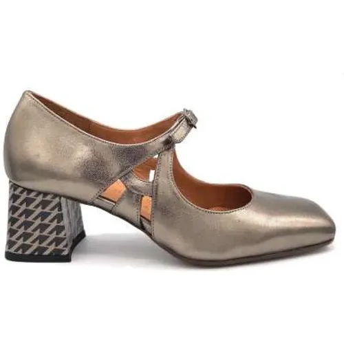 Geometric leather strap heel shoe , female, Sizes: 3 UK, 7 UK, 5 UK, 6 UK, 4 UK - Chie Mihara - Modalova