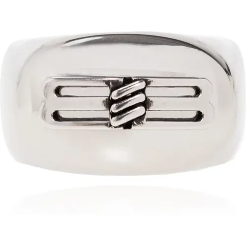 Ring with Logo , male, Sizes: 54 MM, 58 MM - Balenciaga - Modalova