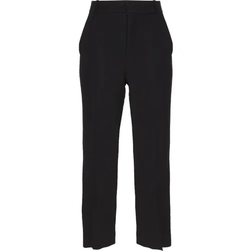 Wool Trousers with Front Closure , female, Sizes: XS, 2XS - Chloé - Modalova