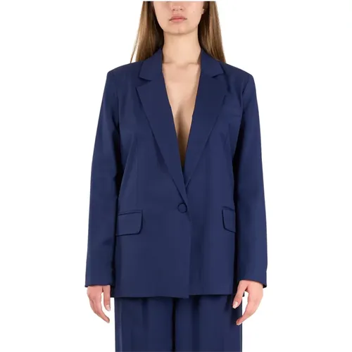 Single-breasted blazer with tonal button , female, Sizes: XS, M, S, L - Actualee - Modalova