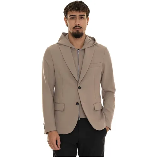 Jacke aus High-Tech-Stoff mit abnehmbarer Kapuze - Emporio Armani - Modalova