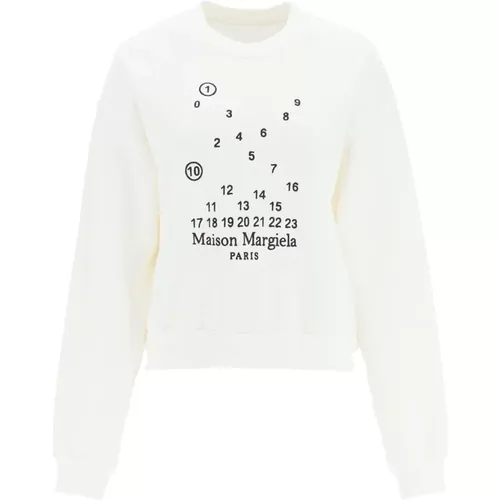 Logo-Stickerei Sweatshirt , Damen, Größe: XS - Maison Margiela - Modalova